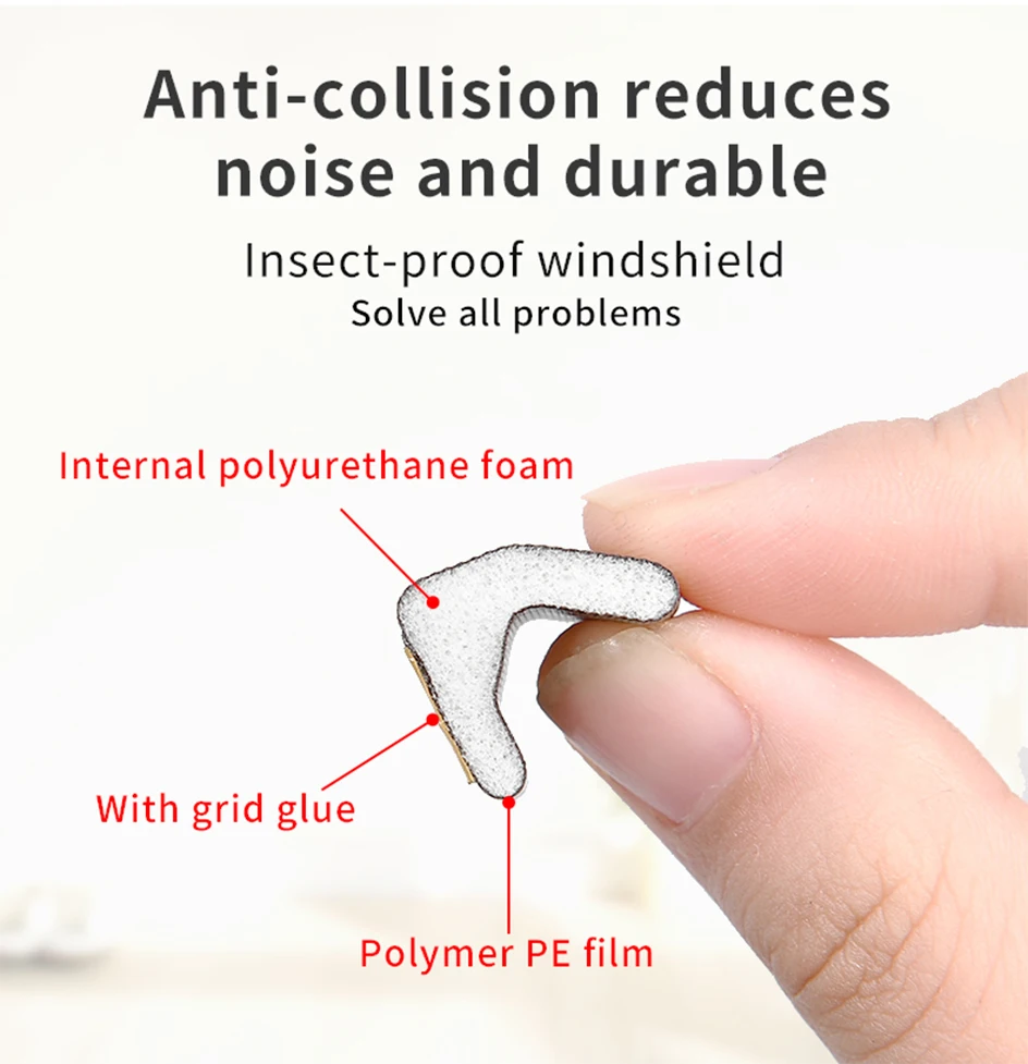 V Shape Weather Stripping Foam Strip Tape Seal Insulation Soundproofing Anti-Collision for Doors and Window Frame Gasket Draft