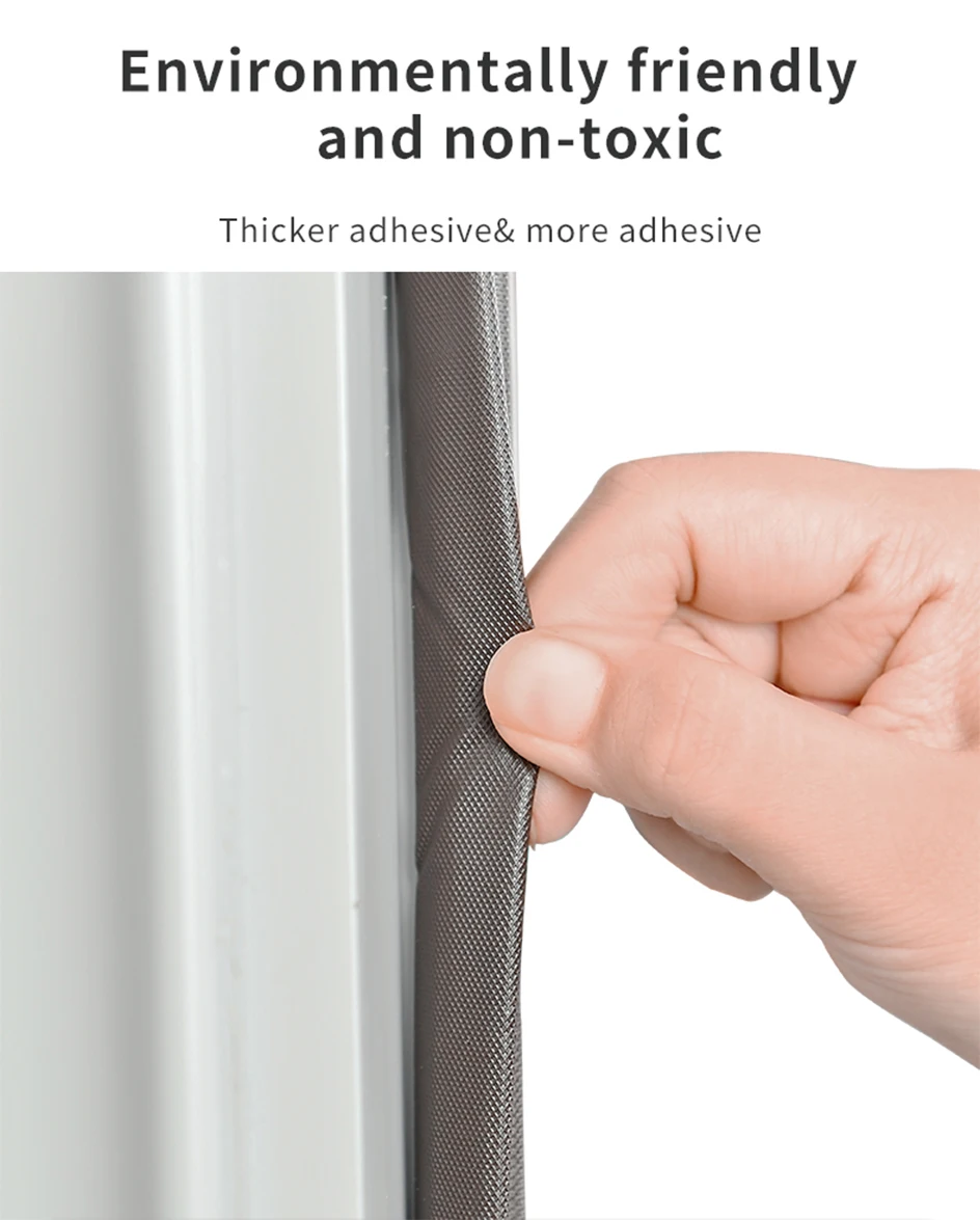 V Shape Weather Stripping Foam Strip Tape Seal Insulation Soundproofing Anti-Collision for Doors and Window Frame Gasket Draft