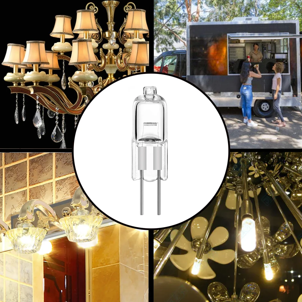 10pcs 12V G4 Halogen Bulb 12v G4 Bulb G4 Halogen Bulb Warm White Bulb Beads Crystal Lamp Halogen Bulb 5W/10W/20W/35W/50W