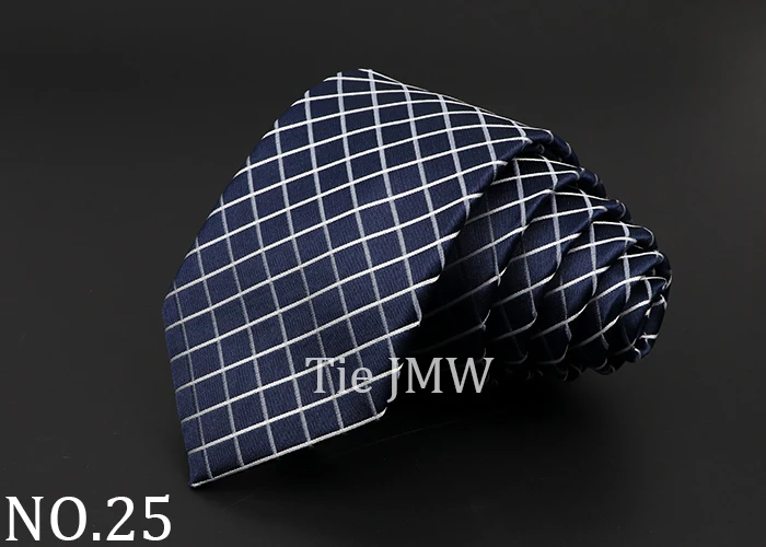 Casual 7cm Plaid Ties For Men Skinny Red Blue Tie Fashion Polyester Strip Necktie Business Slim Shirt Accessories Gift Cravate