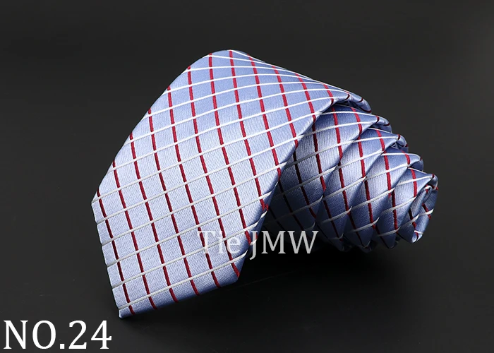 Casual 7cm Plaid Ties For Men Skinny Red Blue Tie Fashion Polyester Strip Necktie Business Slim Shirt Accessories Gift Cravate
