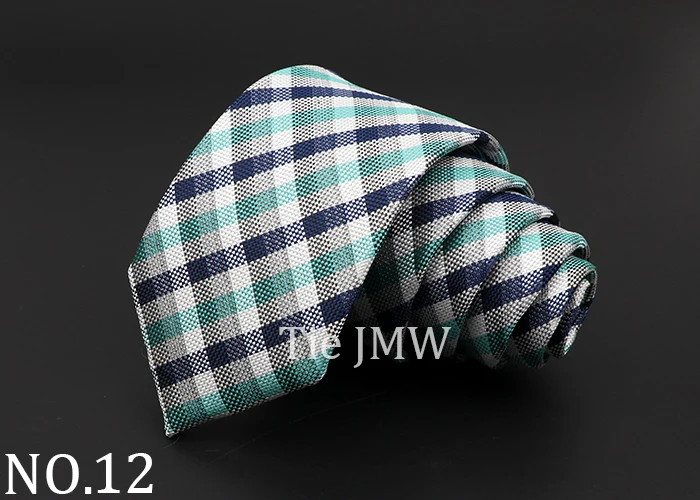 Casual 7cm Plaid Ties For Men Skinny Red Blue Tie Fashion Polyester Strip Necktie Business Slim Shirt Accessories Gift Cravate