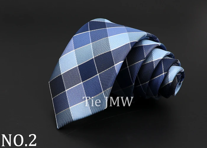 Casual 7cm Plaid Ties For Men Skinny Red Blue Tie Fashion Polyester Strip Necktie Business Slim Shirt Accessories Gift Cravate
