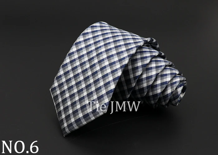 Casual 7cm Plaid Ties For Men Skinny Red Blue Tie Fashion Polyester Strip Necktie Business Slim Shirt Accessories Gift Cravate
