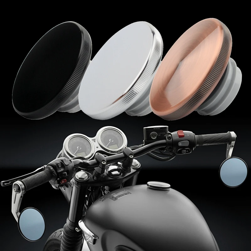Motorbike Fuel Gas Tank Cap Vented Oil Cover Aluminum Trim For Triumph T100 Thruxton 900 Scrambler Bonneville Se 2001-UP
