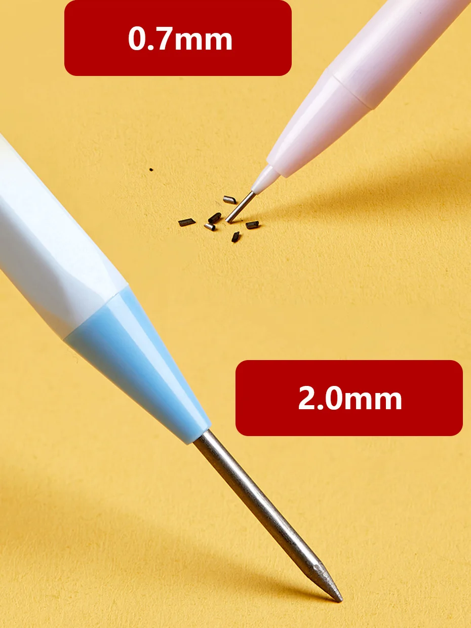Deli Mechanical Pencil 2.0mm Lead HB 2B Sketch Writing Automatic Pencil Refills for Kids Stationery with Sharpener Pencil