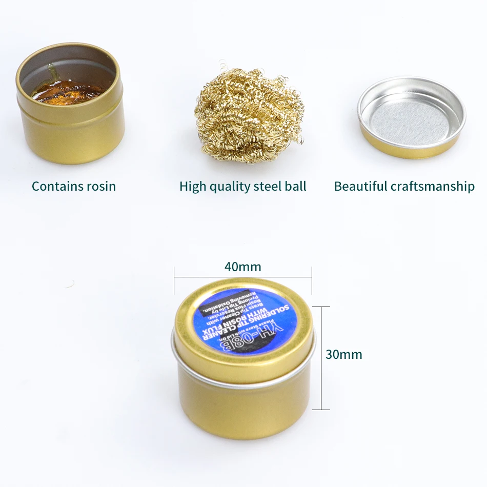 YH-08B rosin cartridge, soldering iron head cleaner, wire ball, soldering iron soldering cleaning tools