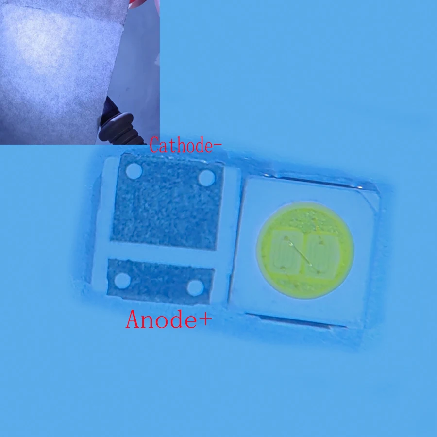 500PCS/Lot SMD LED 3030 6V 2W Cold White High Power For TV Backlight Application