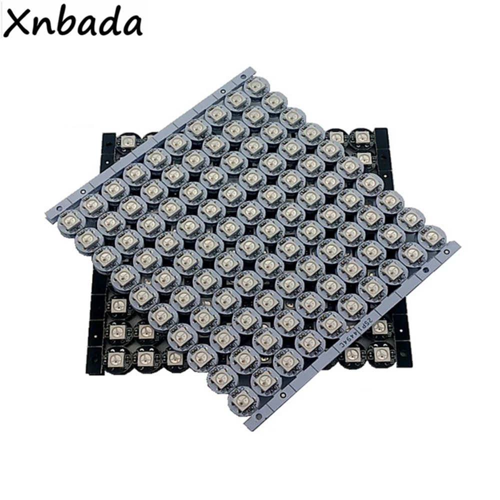 10-1000PCS WS2812B WS2812 4Pin RGB Led Chip 5050SMD WS2811 IC Black/White PCB With Heatsink DC5V