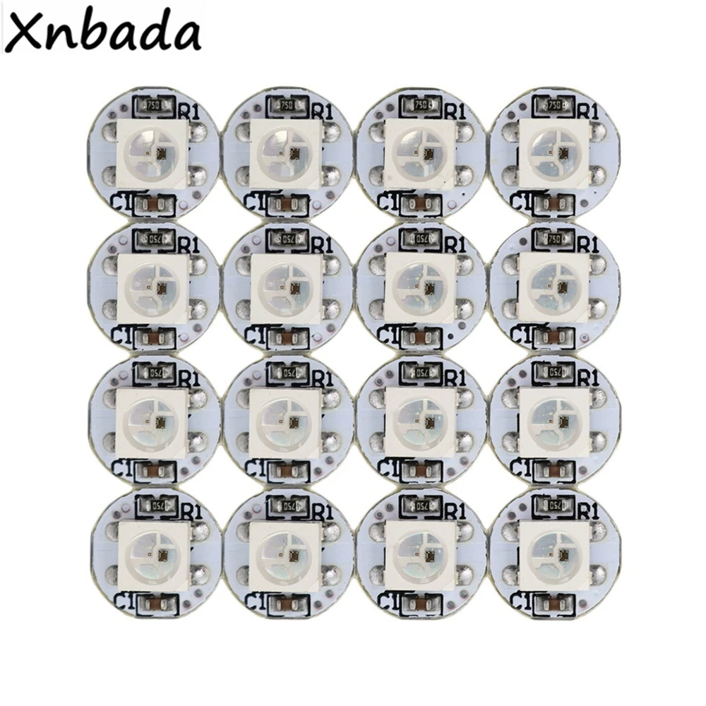 10-1000PCS WS2812B WS2812 4Pin RGB Led Chip 5050SMD WS2811 IC Black/White PCB With Heatsink DC5V