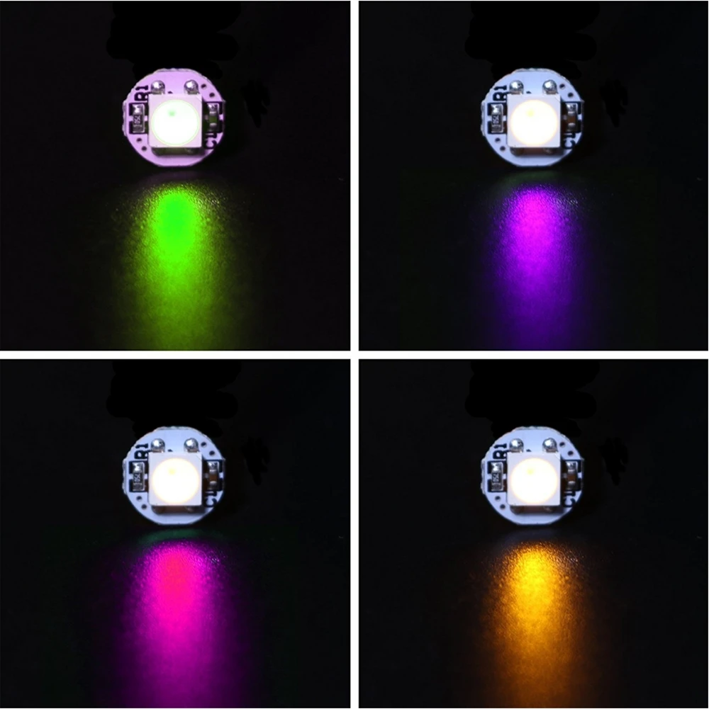 10-1000PCS WS2812B WS2812 4Pin RGB Led Chip 5050SMD WS2811 IC Black/White PCB With Heatsink DC5V