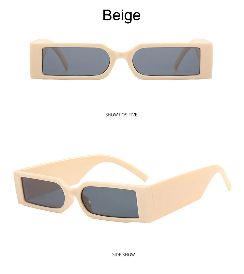 Rectangle Fashion Sunglasses Man Hip Hop Vintage Designer Black Shades Sun Glasses Small Frame Personality Oculos De Sol