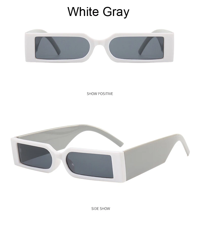 Rectangle Fashion Sunglasses Man Hip Hop Vintage Designer Black Shades Sun Glasses Small Frame Personality Oculos De Sol