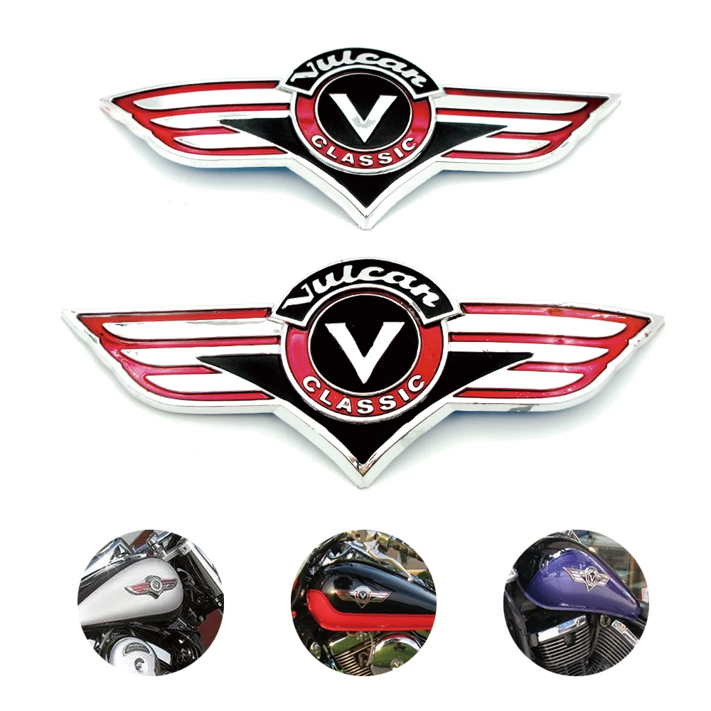 New Motorcycle 3D Chrome Gas Tank Emblem Badge Decals Sticker For Kawasaki Vulcan VN Classic VN400 VN500 800 1500 1600 1700 2000