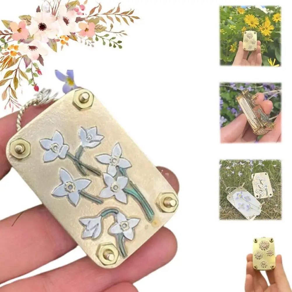 Mini Metal Micro Flower Press Kit Compact DIY Dried Flower Plant Press Preservation Tool for Scrapbooking Crafts Lover Gift