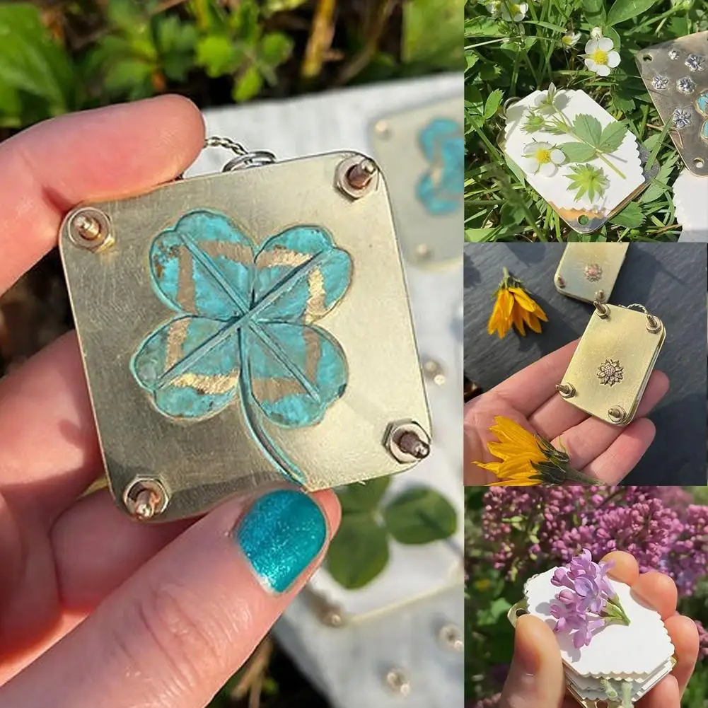 Mini Metal Micro Flower Press Kit Compact DIY Dried Flower Plant Press Preservation Tool for Scrapbooking Crafts Lover Gift