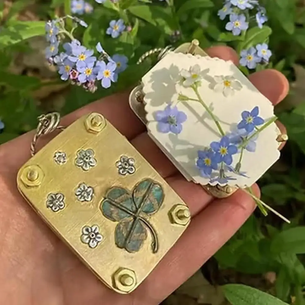 Mini Metal Micro Flower Press Kit Compact DIY Dried Flower Plant Press Preservation Tool for Scrapbooking Crafts Lover Gift