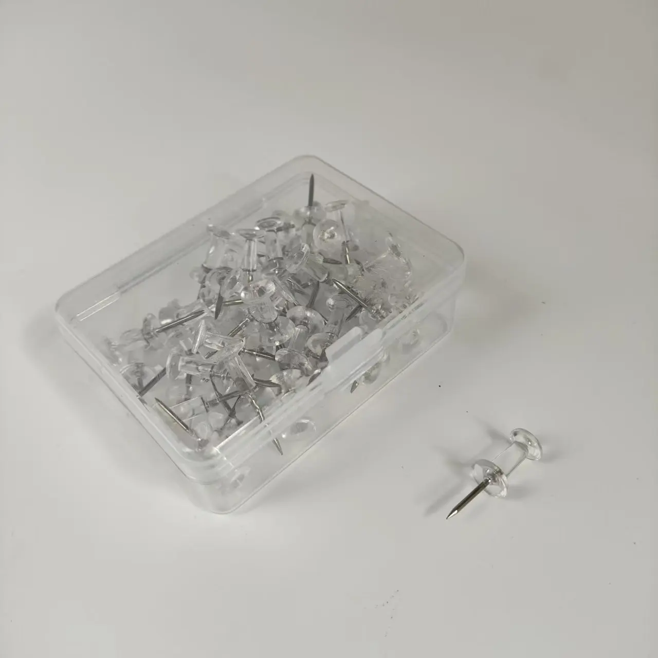 50PCS Push Pins Clear Multicolor Plastic Head Thumb Tacks For Bulletin Board Corkboard Office Photo DIY Craft Projects