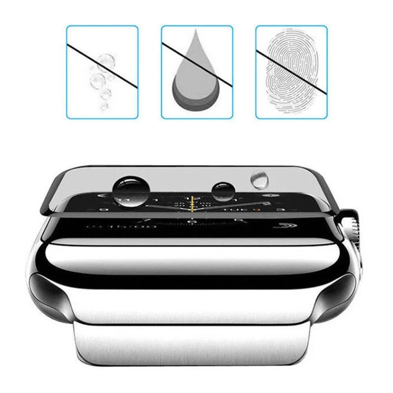 Protective Film For Apple Watch 44mm 45mm 40mm 41mm 49mm 38mm 9D Curved Screen Protector For iWatch Series 9 8 7 6 5 Ultra 3 2 1