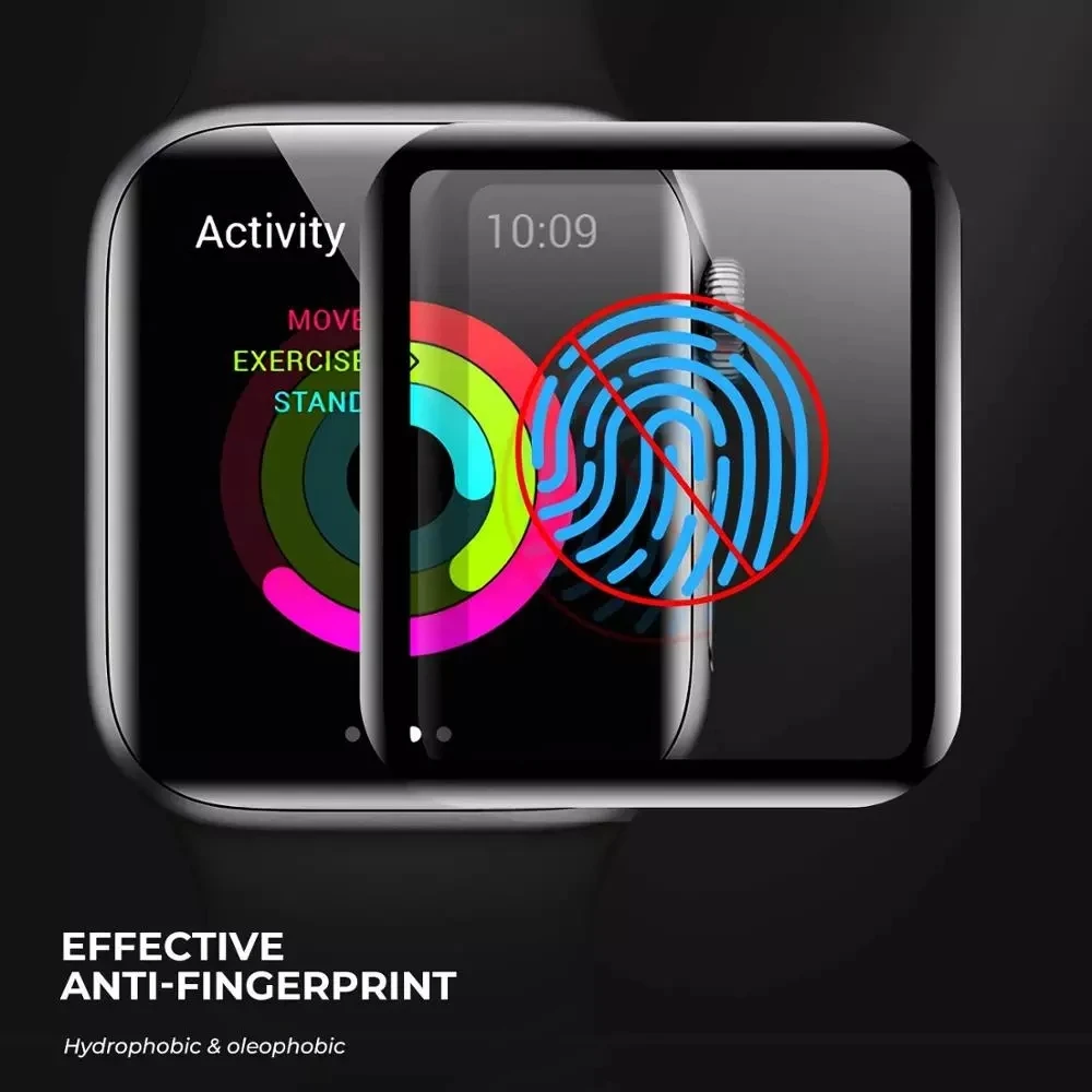 Protective Film For Apple Watch 44mm 45mm 40mm 41mm 49mm 38mm 9D Curved Screen Protector For iWatch Series 9 8 7 6 5 Ultra 3 2 1