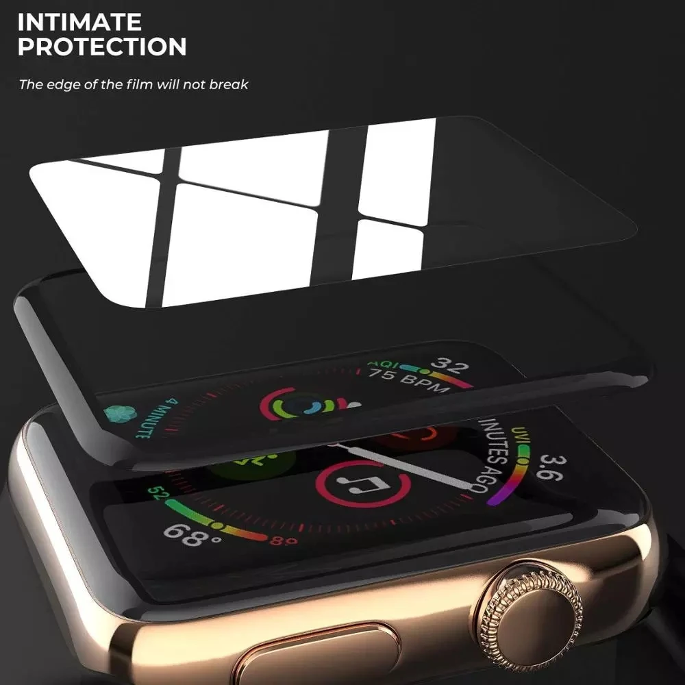 Protective Film For Apple Watch 44mm 45mm 40mm 41mm 49mm 38mm 9D Curved Screen Protector For iWatch Series 9 8 7 6 5 Ultra 3 2 1