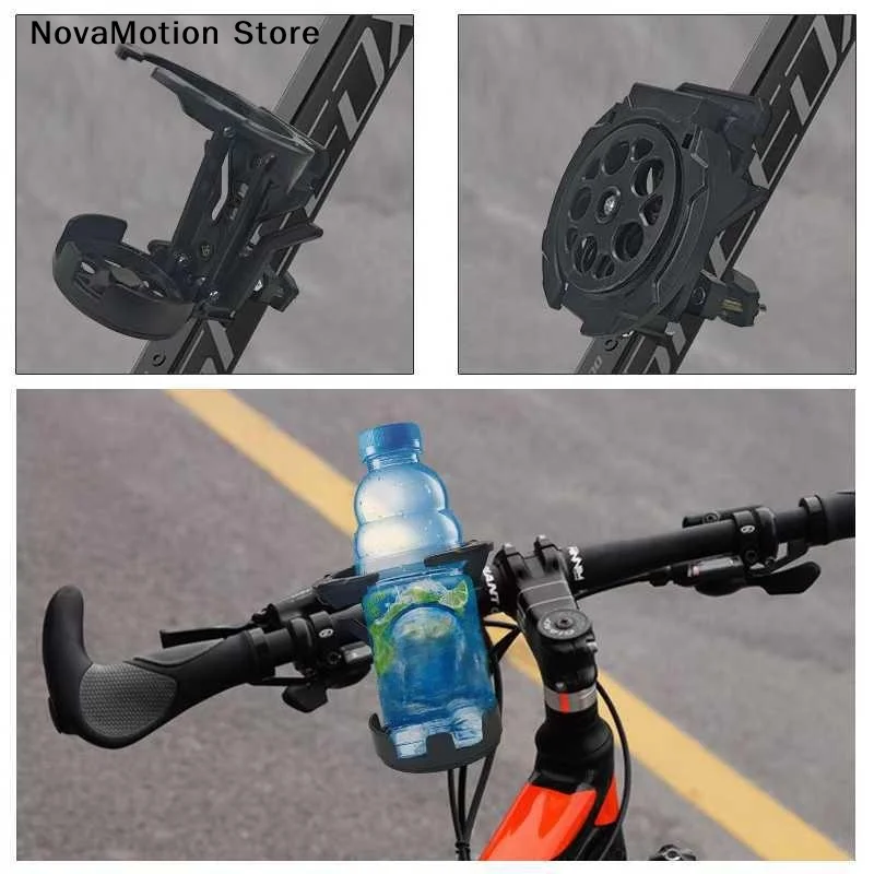 1Pcs Motorcycles Bottle Holder Water Cup Bracket Holder Accessories Foldable Turntable Motorcycle Cup Holder For Handlebar