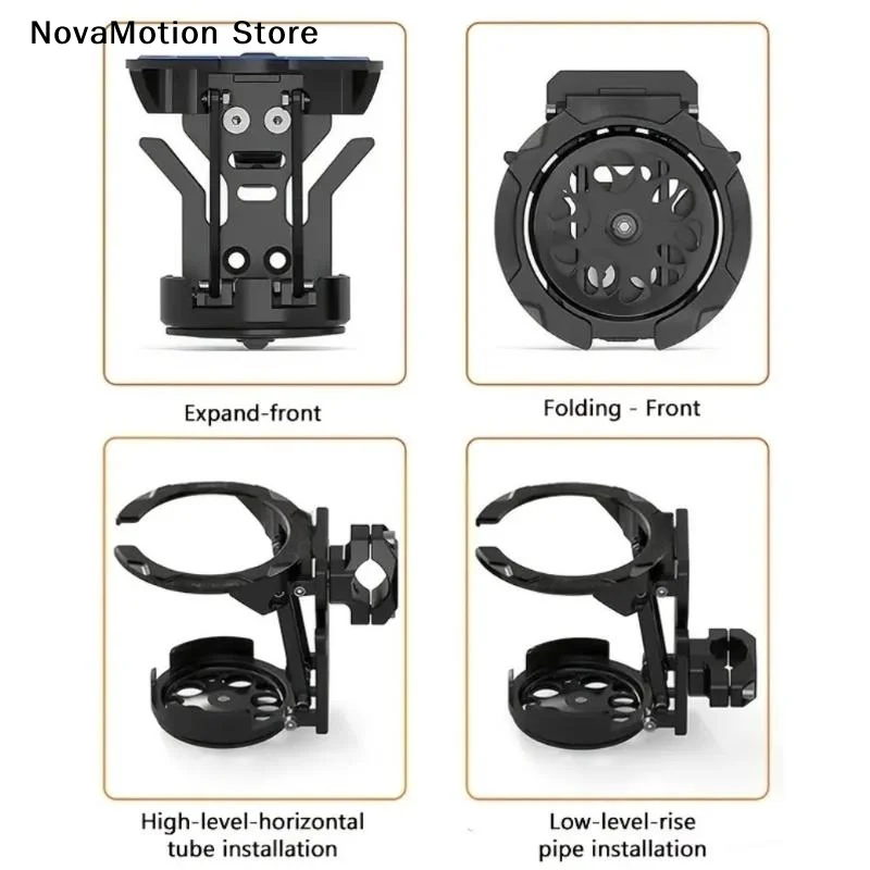 1Pcs Motorcycles Bottle Holder Water Cup Bracket Holder Accessories Foldable Turntable Motorcycle Cup Holder For Handlebar