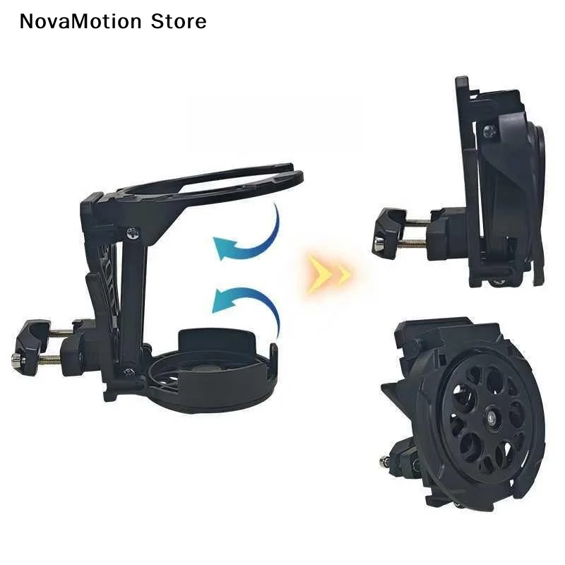1Pcs Motorcycles Bottle Holder Water Cup Bracket Holder Accessories Foldable Turntable Motorcycle Cup Holder For Handlebar
