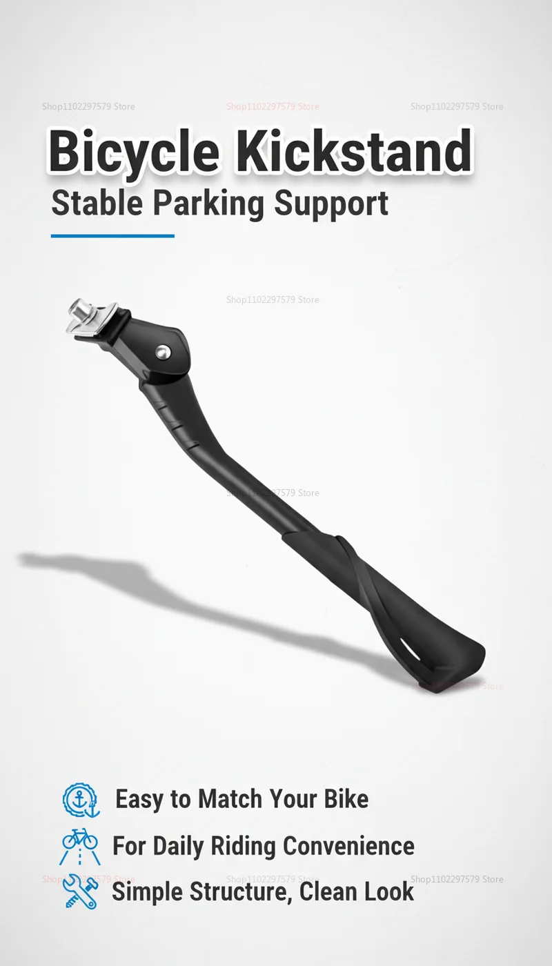 Adjustable Aluminum Mountain Bike Support Pole Thickened Reinforced Anti-slip Bike Stand for Off-road Cycling Repair and Storage