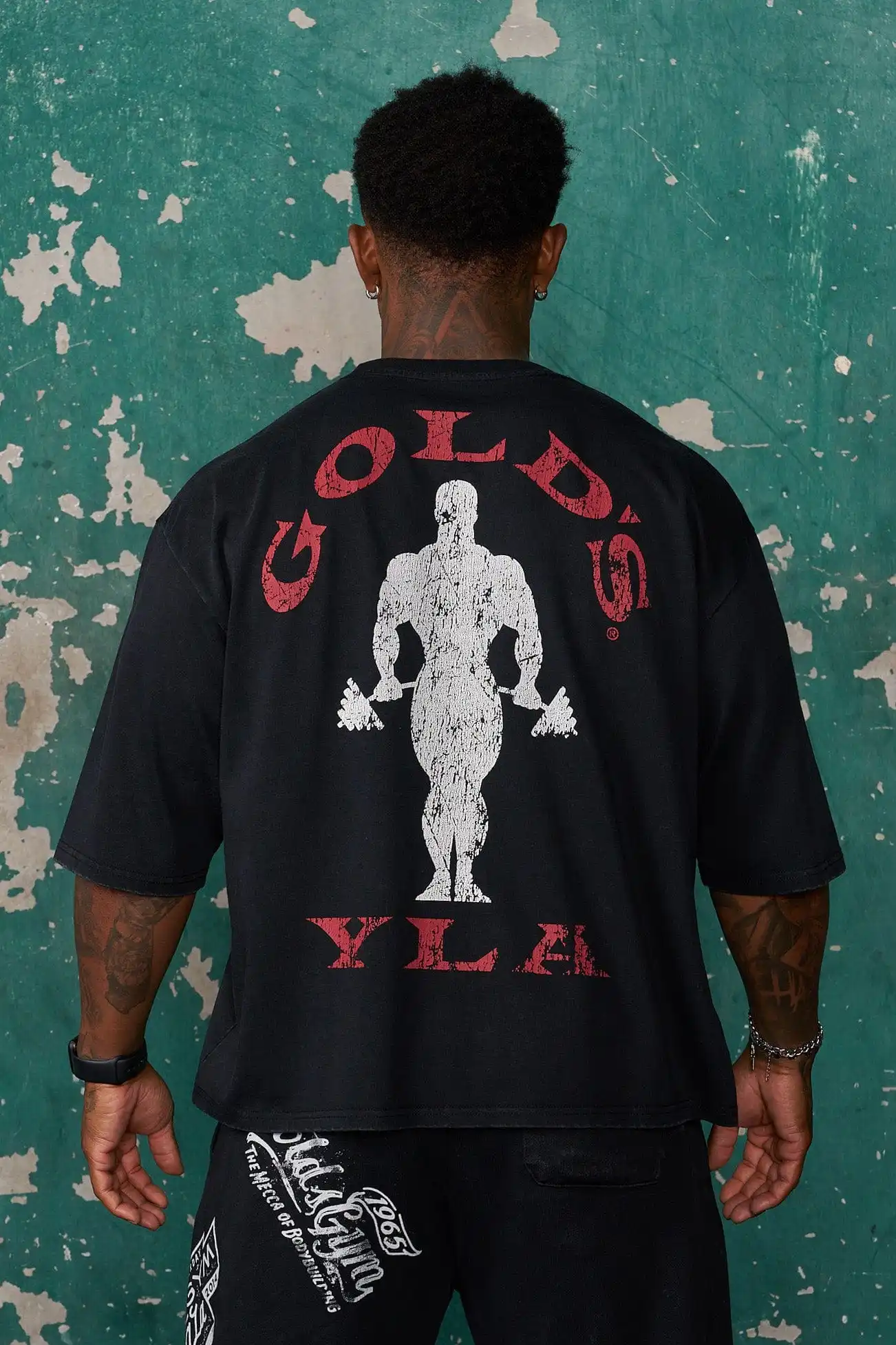 2026 Golds Gym New Age Tees Mens Large-sized Printed T-shirt - Suitable for Daily Workouts Can Be Worn By Both Men and Women