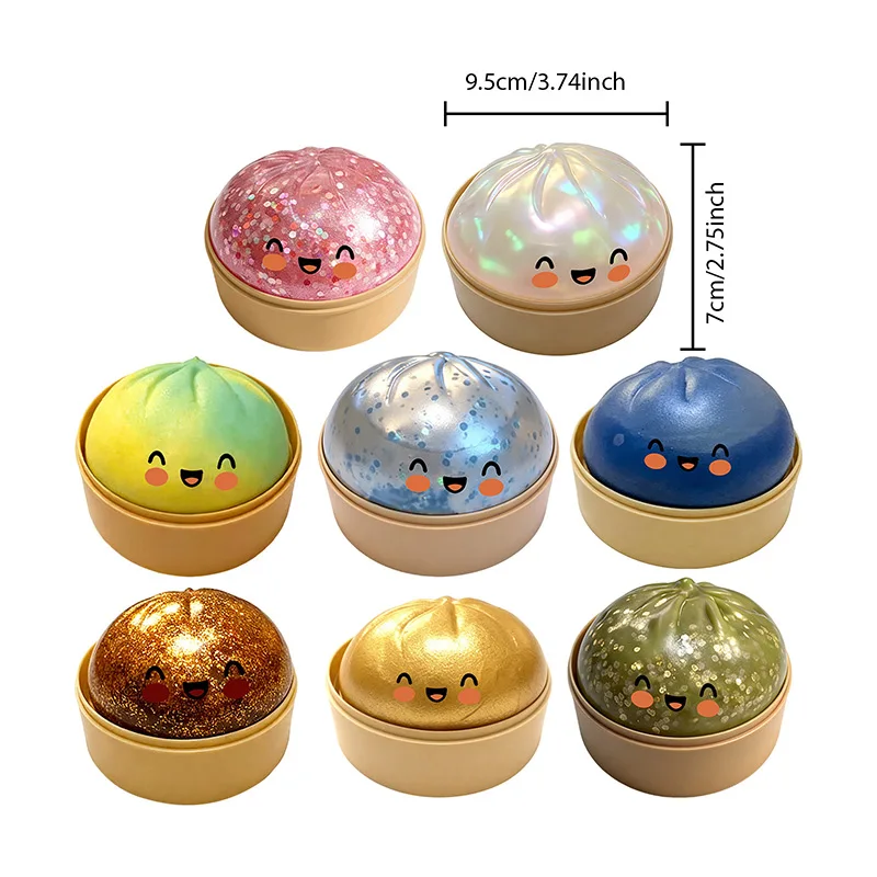 Flash Dumpling Slow Rebound Squishy Ball Soft Pinch Stress Relief Toy Home Office Decor Gift