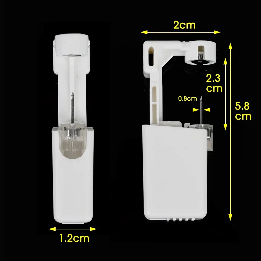 1-10pcs Safety Ear Piercing Gun Kit Women Men Disposable White Plastic Sterile Ear Piercing Device Fashion Simple Piercing Tools