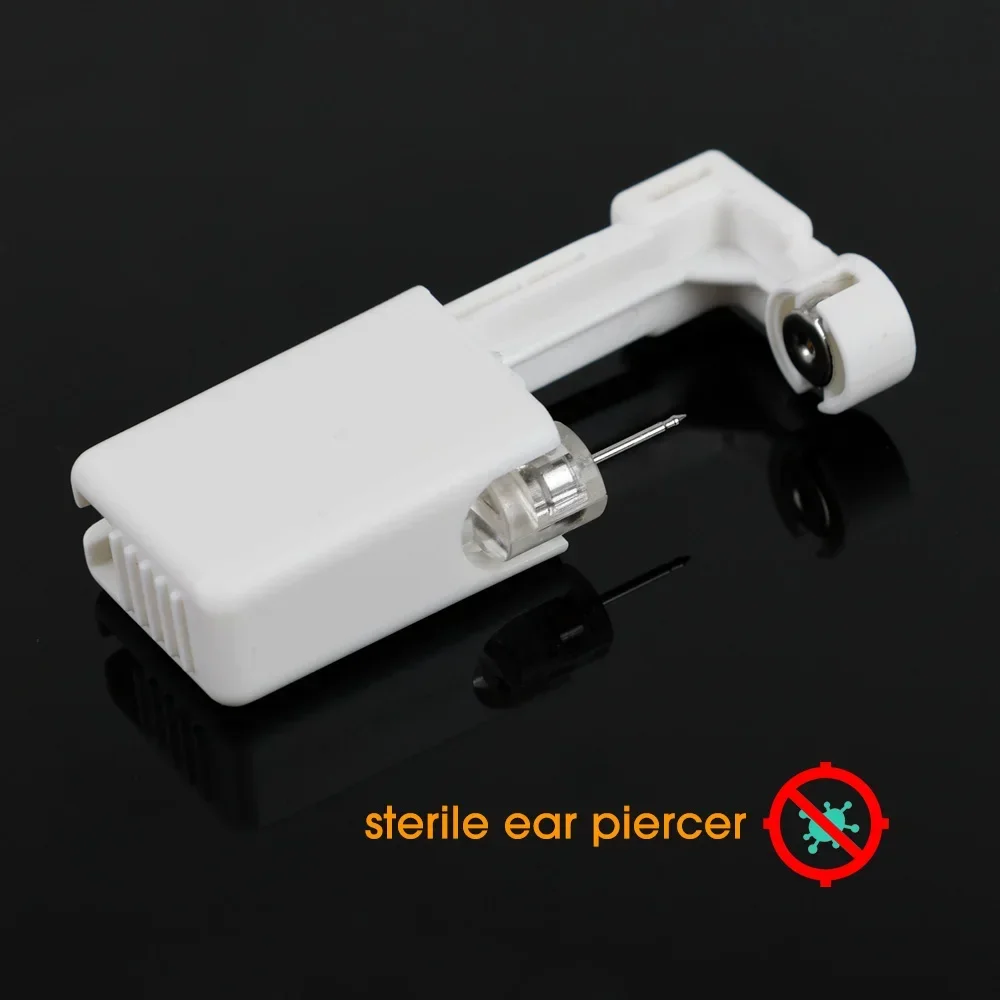 1-10pcs Safety Ear Piercing Gun Kit Women Men Disposable White Plastic Sterile Ear Piercing Device Fashion Simple Piercing Tools