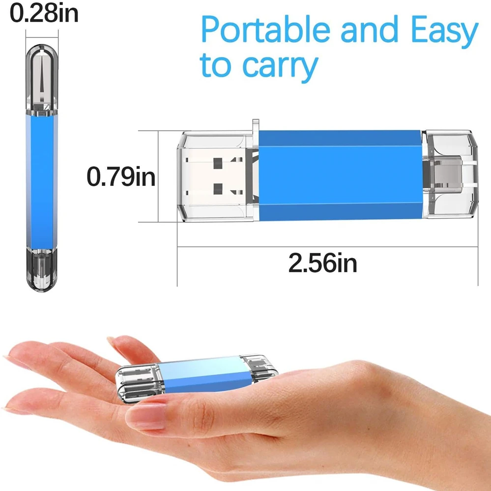 512GB OTG USB Flash Drive USB 3.0 Type C For iPhone ipad 128GB 256GB Pendrive Android Laptop High Speed External Storage Memory