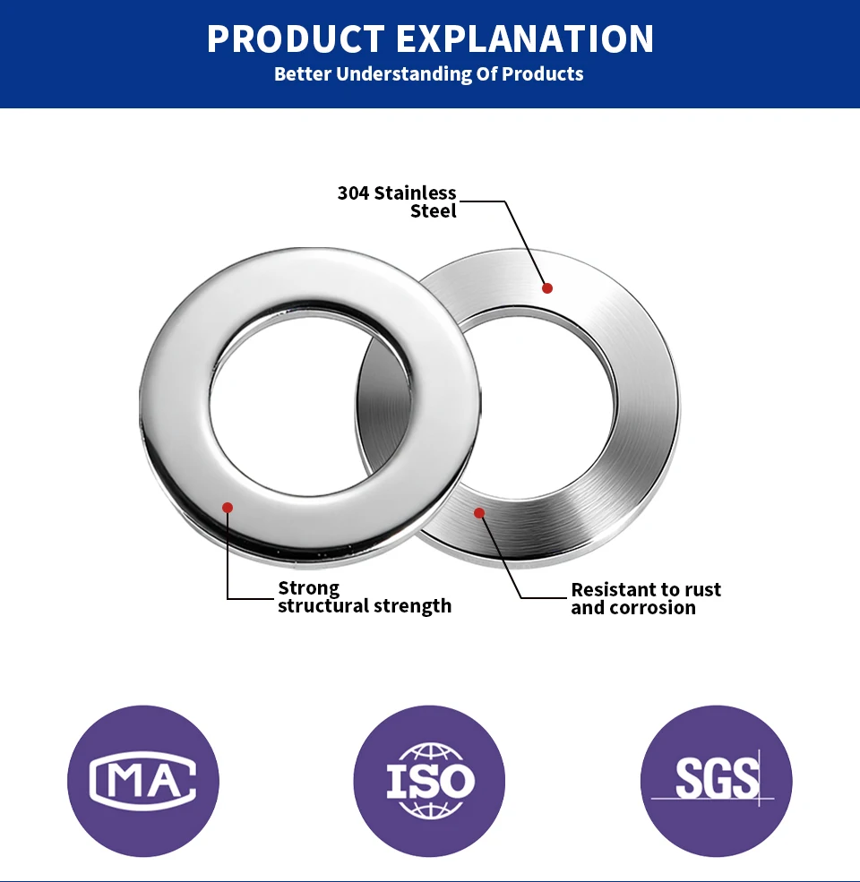 304 Stainless Steel GB848 Small Plain Washers Metric Thin Flat Washers Shim M2 M2.5 M3 M4 M5 M6 M8 M10 M12 M14M16M18M20M24M27M30