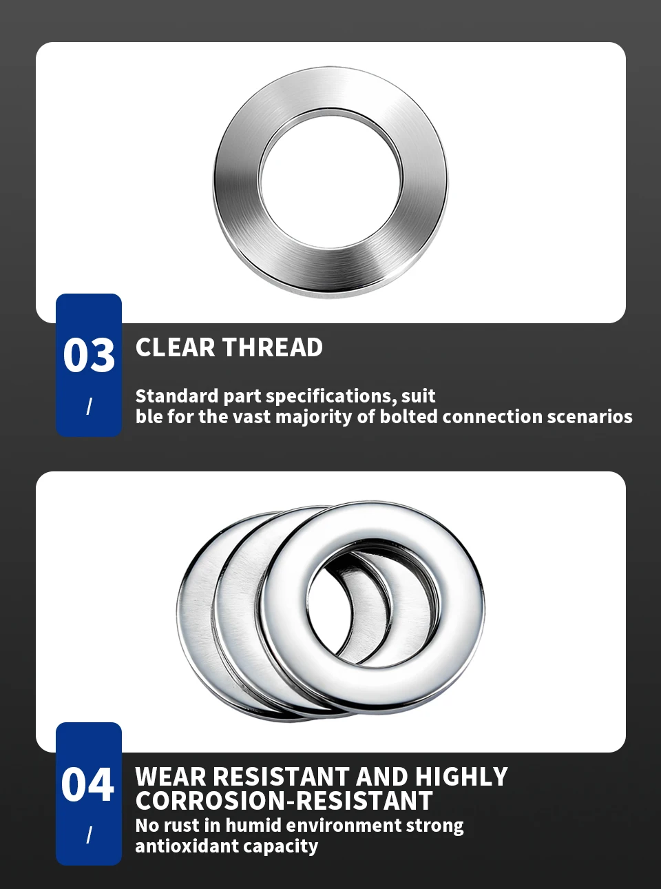304 Stainless Steel GB848 Small Plain Washers Metric Thin Flat Washers Shim M2 M2.5 M3 M4 M5 M6 M8 M10 M12 M14M16M18M20M24M27M30