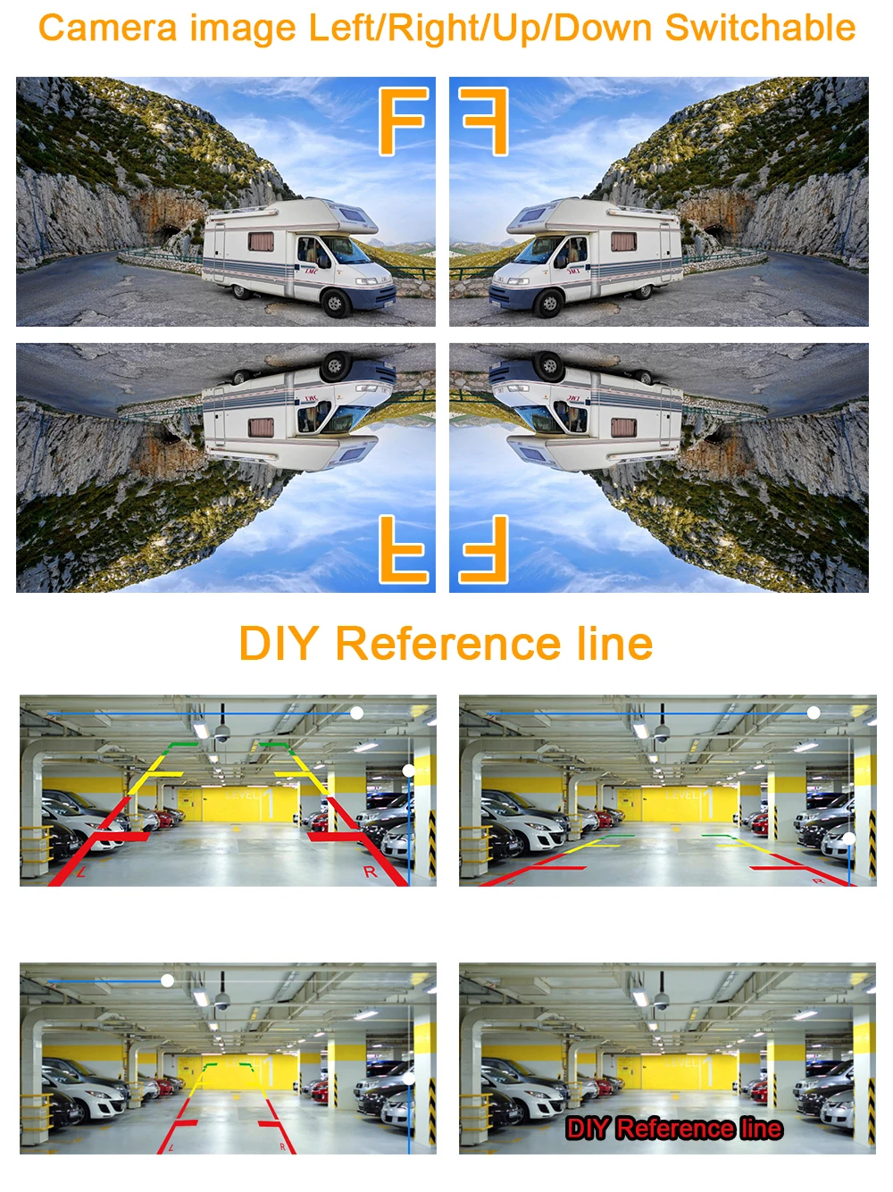 Carsanbo HD WIFI5 Night Vision Camera Car Wireless Waterproof Wifi Reversing Camera 5V USB/12V Support Android, IOS and Radio