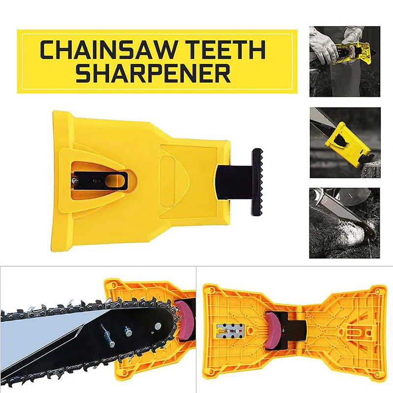 Quality Chainsaw Teeth Sharpener Portable Sharpen Chain Saw Bar-Mount Fast Grinding Sharpening Chainsaw Chain Woodworking Tools