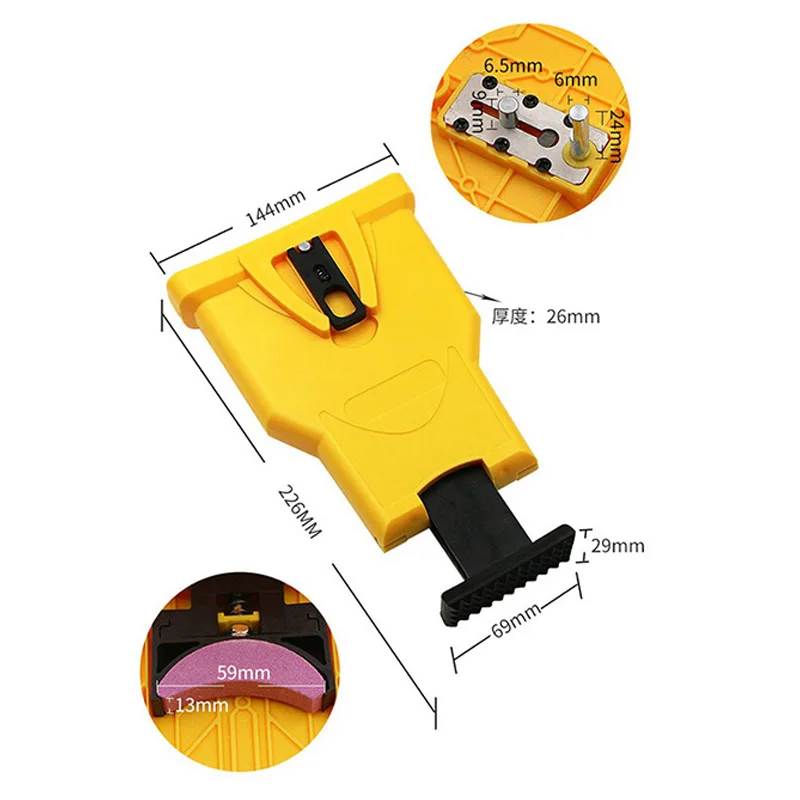 Quality Chainsaw Teeth Sharpener Portable Sharpen Chain Saw Bar-Mount Fast Grinding Sharpening Chainsaw Chain Woodworking Tools