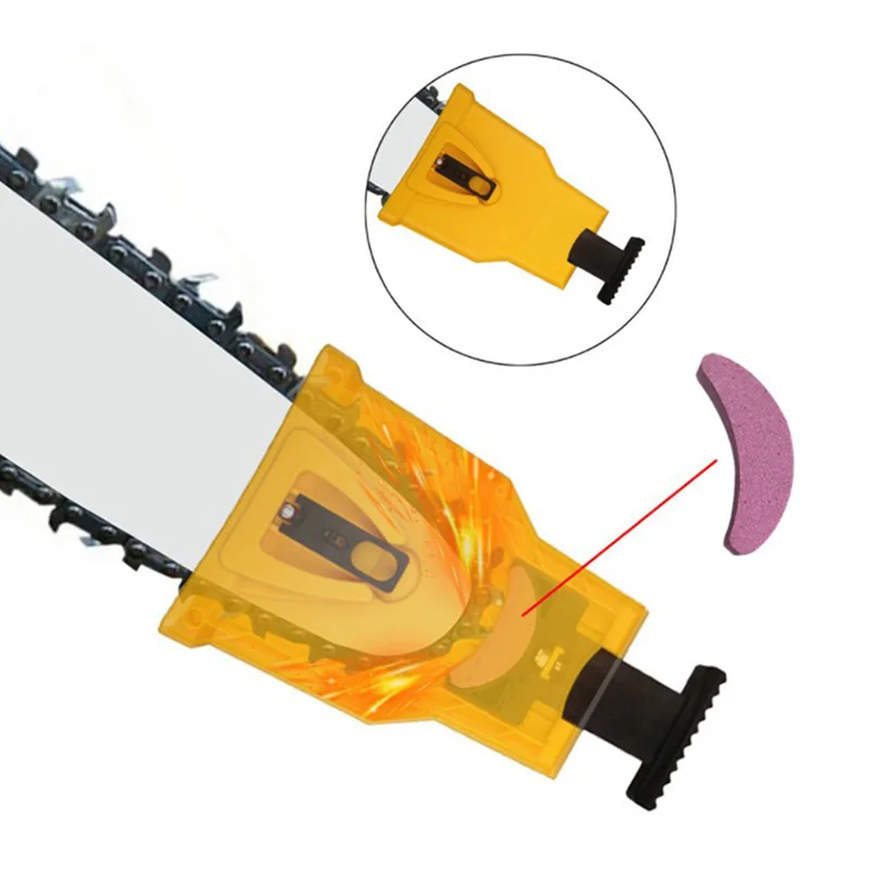 Quality Chainsaw Teeth Sharpener Portable Sharpen Chain Saw Bar-Mount Fast Grinding Sharpening Chainsaw Chain Woodworking Tools