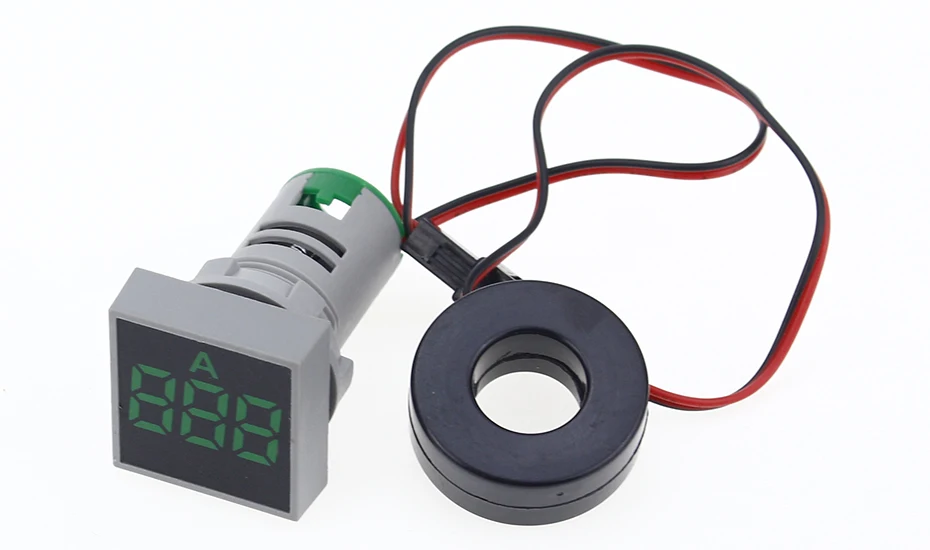 22MM 0-100A Digital Ammeter Current Meter/Voltage Meters Indicator Led Lamp Square Signal Light