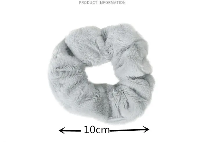 2024 Autumn Winter New Sweet Plush Soft Girls' Women Pompom Hair Ties Elastic Hair Band Ropes Accessories Headwear