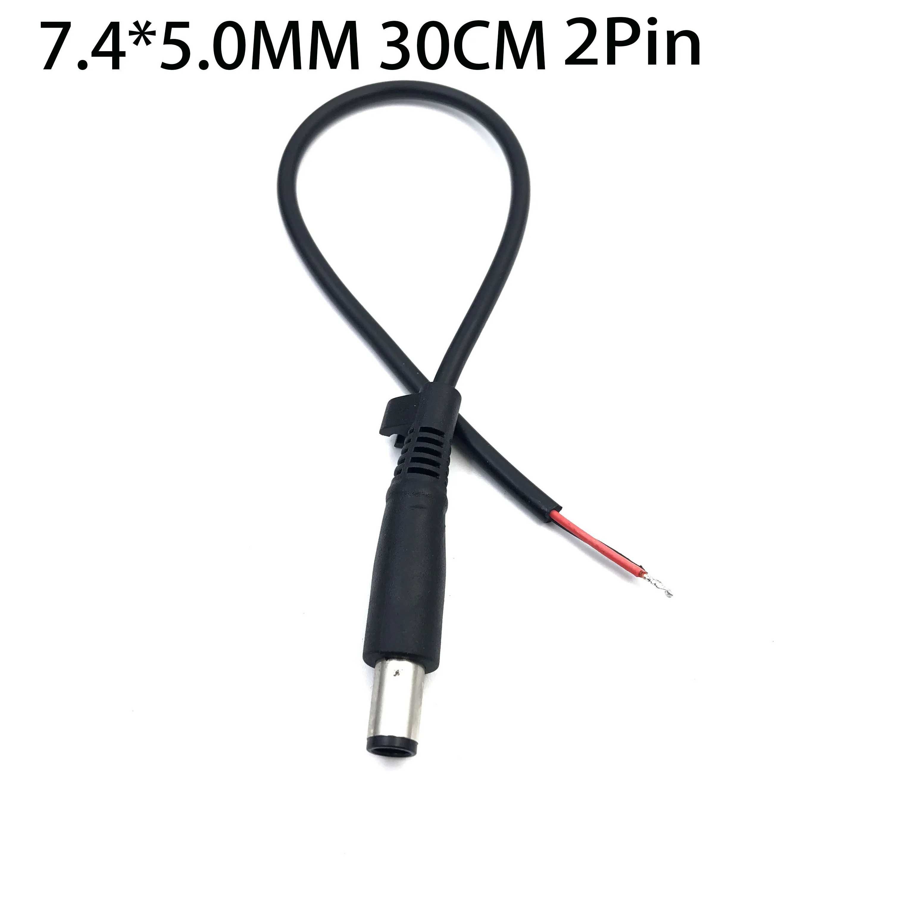 DC repair cable 7.4*5.0mm Power Plug Socket Connector with pin For hp /Dell 30cm For Notebook PC Charger 2pin 3pin 20Awg 18AWG