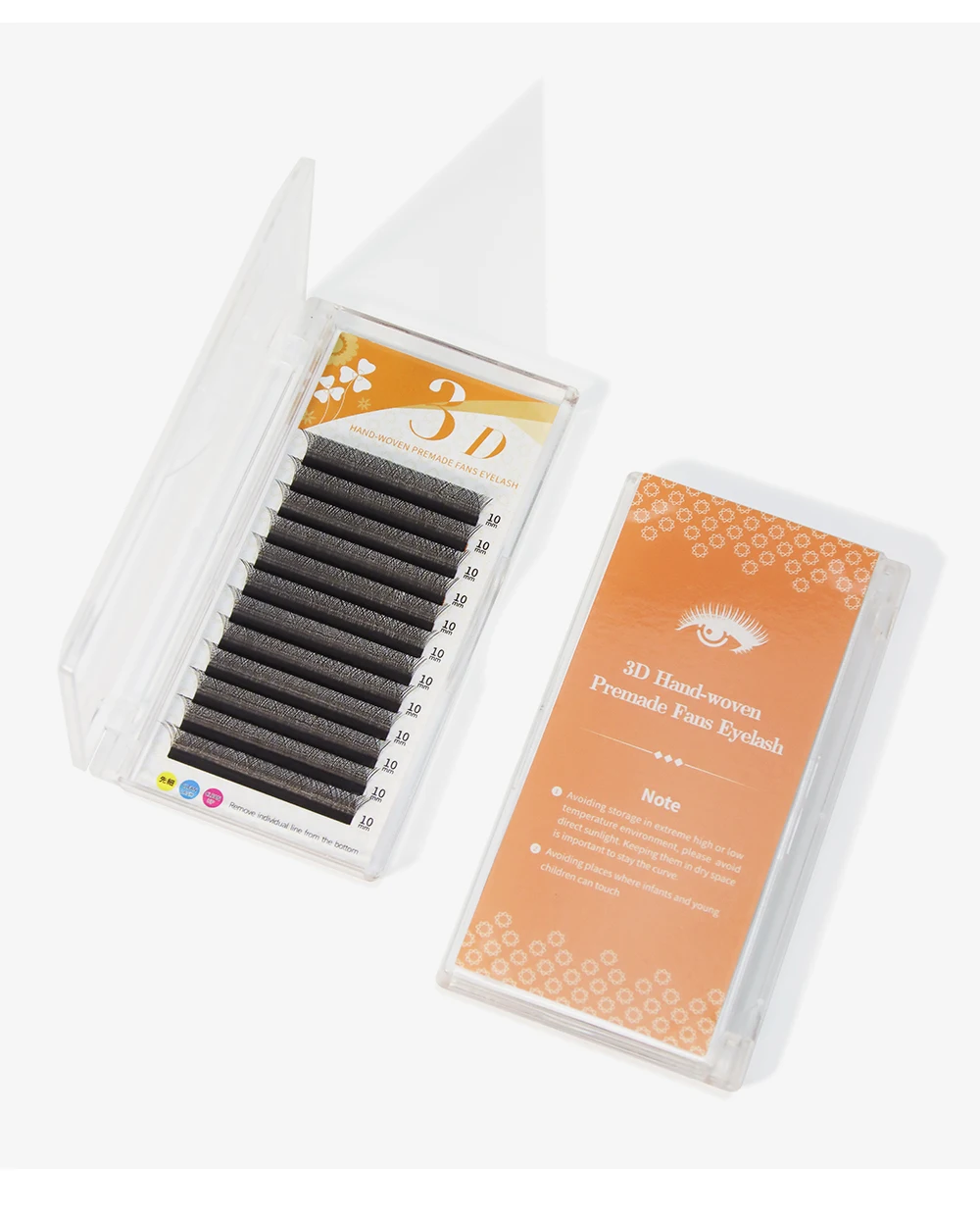 GAHAMACA W-Shape Eyelash Extensions C/D/L/LU Curl Premade Volume Fans Soft Natural False Eyelashes For Professional Eye Makeup