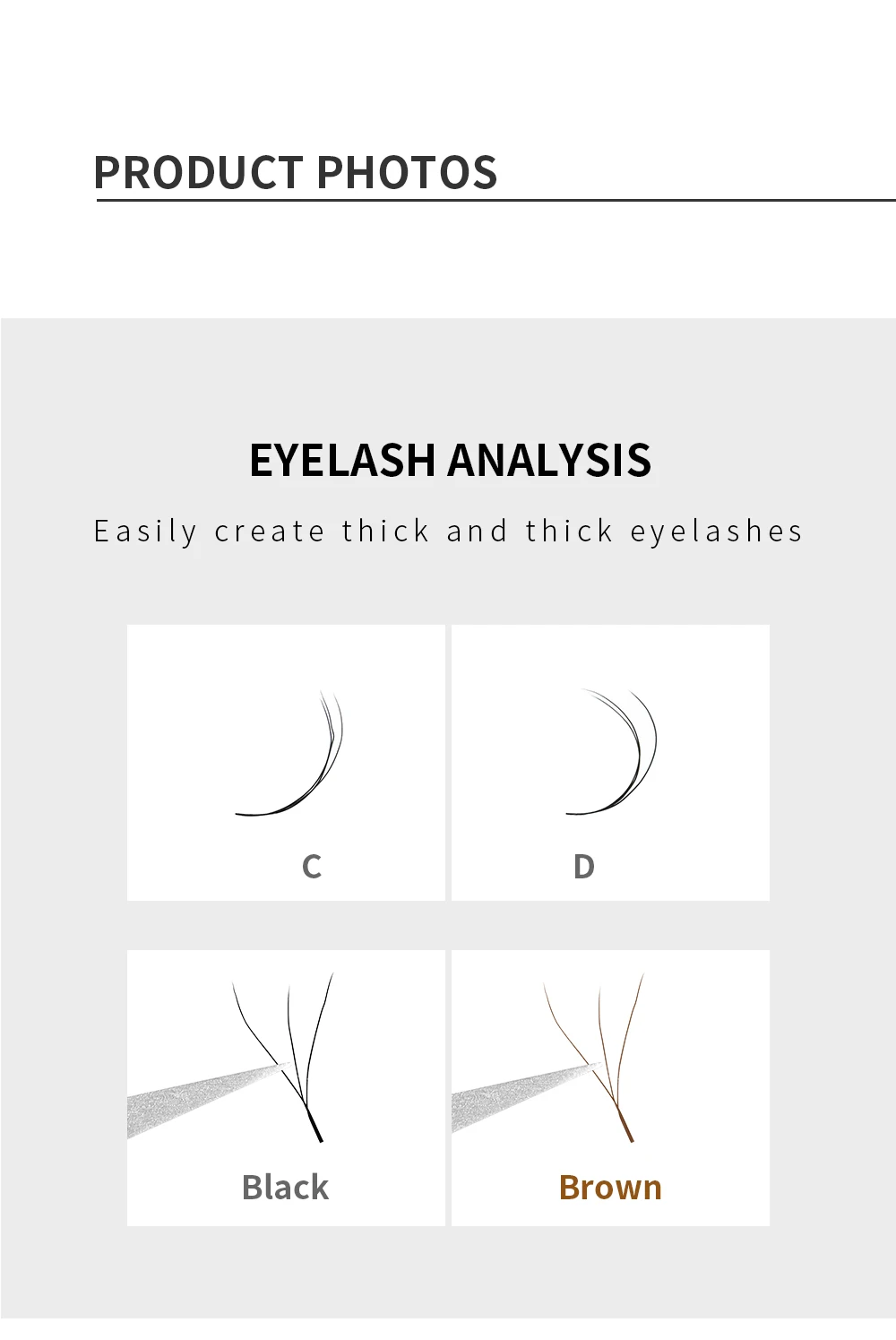 GAHAMACA W-Shape Eyelash Extensions C/D/L/LU Curl Premade Volume Fans Soft Natural False Eyelashes For Professional Eye Makeup