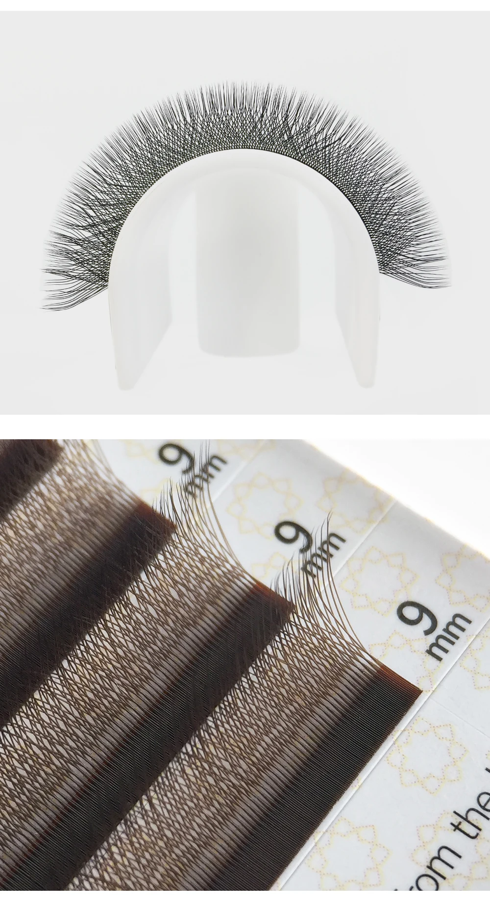 GAHAMACA W-Shape Eyelash Extensions C/D/L/LU Curl Premade Volume Fans Soft Natural False Eyelashes For Professional Eye Makeup
