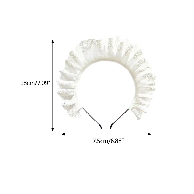 Girls Wide  Headwear White Maid Headband Novelty Sweet  HeadpieceCartoon Anime Cosplay Hair Ornaments Dropshipping