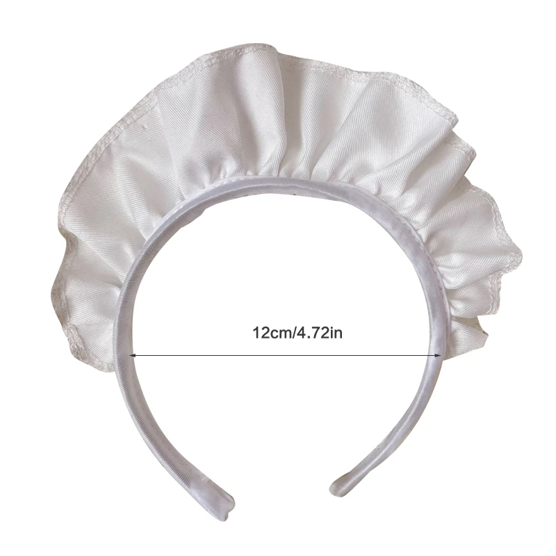 Girls Wide  Headwear White Maid Headband Novelty Sweet  HeadpieceCartoon Anime Cosplay Hair Ornaments Dropshipping