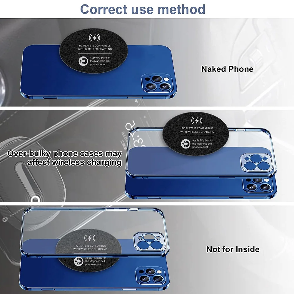 Universal Metal Plate Disk Sheets For Wireless Charger Magnet Plate Disk For Mobile Phone Holder Car Wireless Phone Holder Sheet