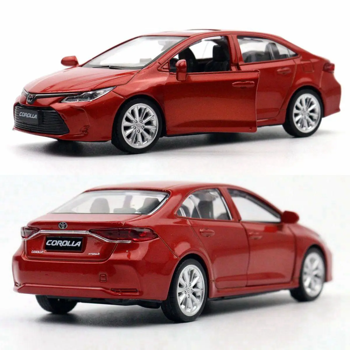 1/43 Toyota Corolla Hybrid Toy Car For Children Diecast Metal 1:43 Miniature Model Pull Back Educational Collection Gift Boys